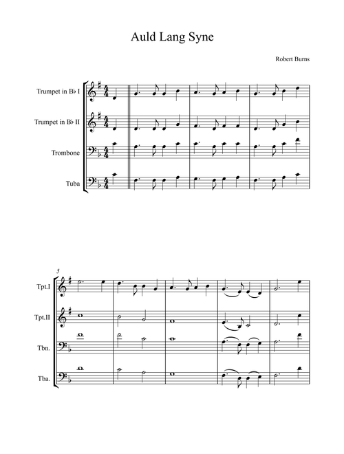 Auld Lang Syne (Arr. Alex Nunes Rodrigues) - Robert Burns (Brass Ensemble)
