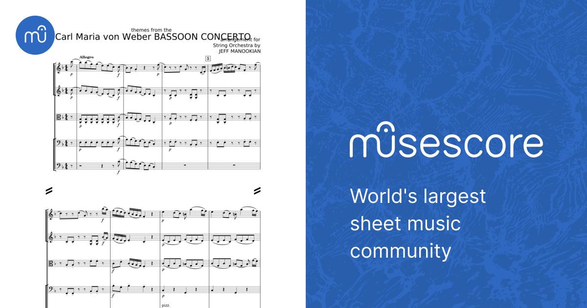 Bassoon Concerto in F major, Op.75 - Carl Maria von Weber Sheet