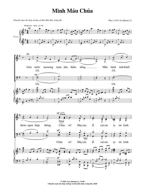 Mình Máu Chúa - Lm. Quang Uy