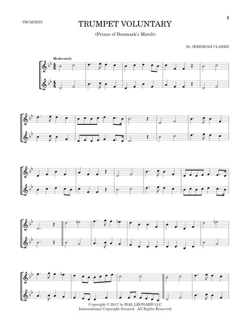 Trumpet Voluntary - Jeremiah Clarke (Trumpet Duet)