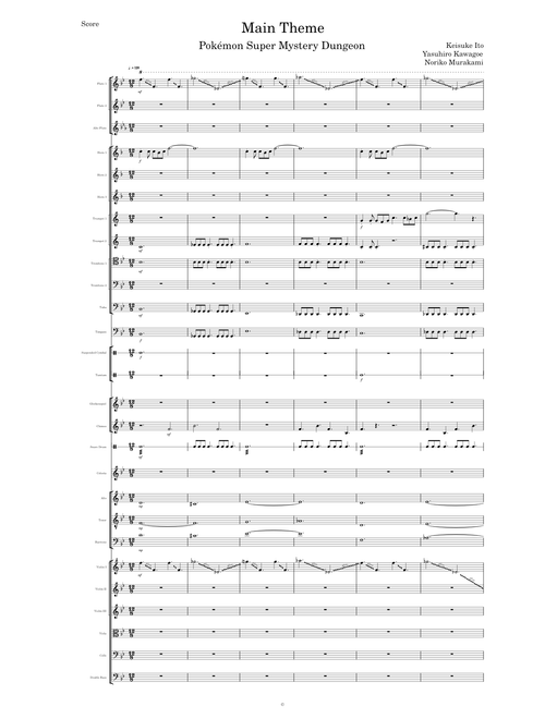 Main Theme (Pokémon Super Mystery Dungeon) - Transcribed Score