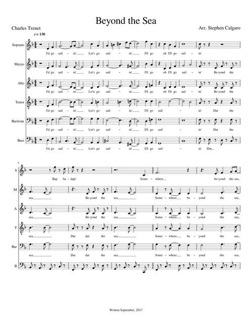 Beyond The Sea - Robbie Williams (SSATBB A Cappella Choir)