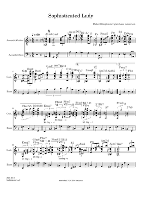 Free Sophisticated Lady by Duke Ellington sheet music | Download