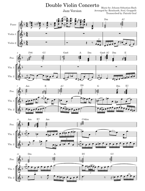 Reinhardt Soul Grappelli - Bach Double Violin Concerto