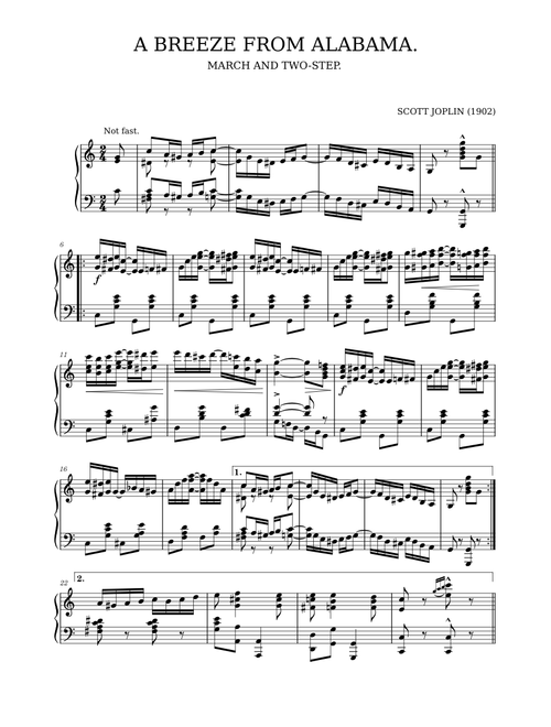 A Breeze from Alabama by Scott Joplin (1902)