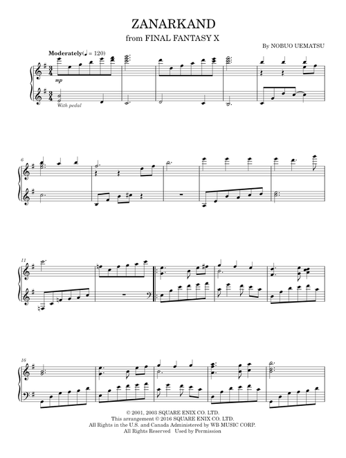 Final Fantasy X sheet music by andrewwhill | Play, print, and