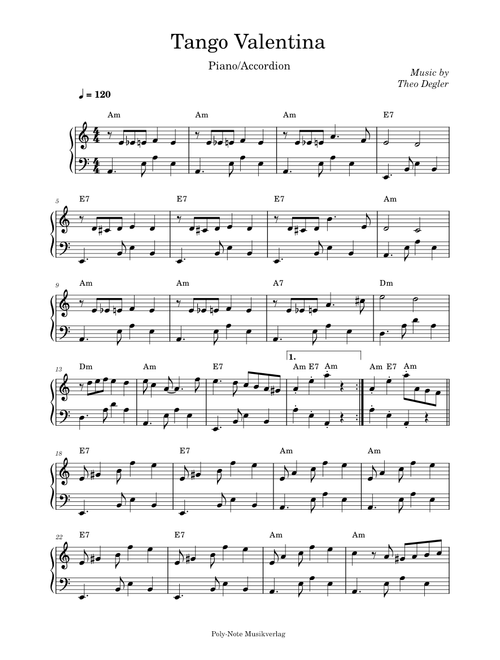 Tango Valentina - Theo Degler