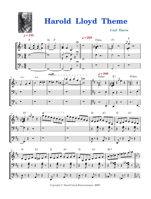 Harold Lloyd Theme – Carl Davis