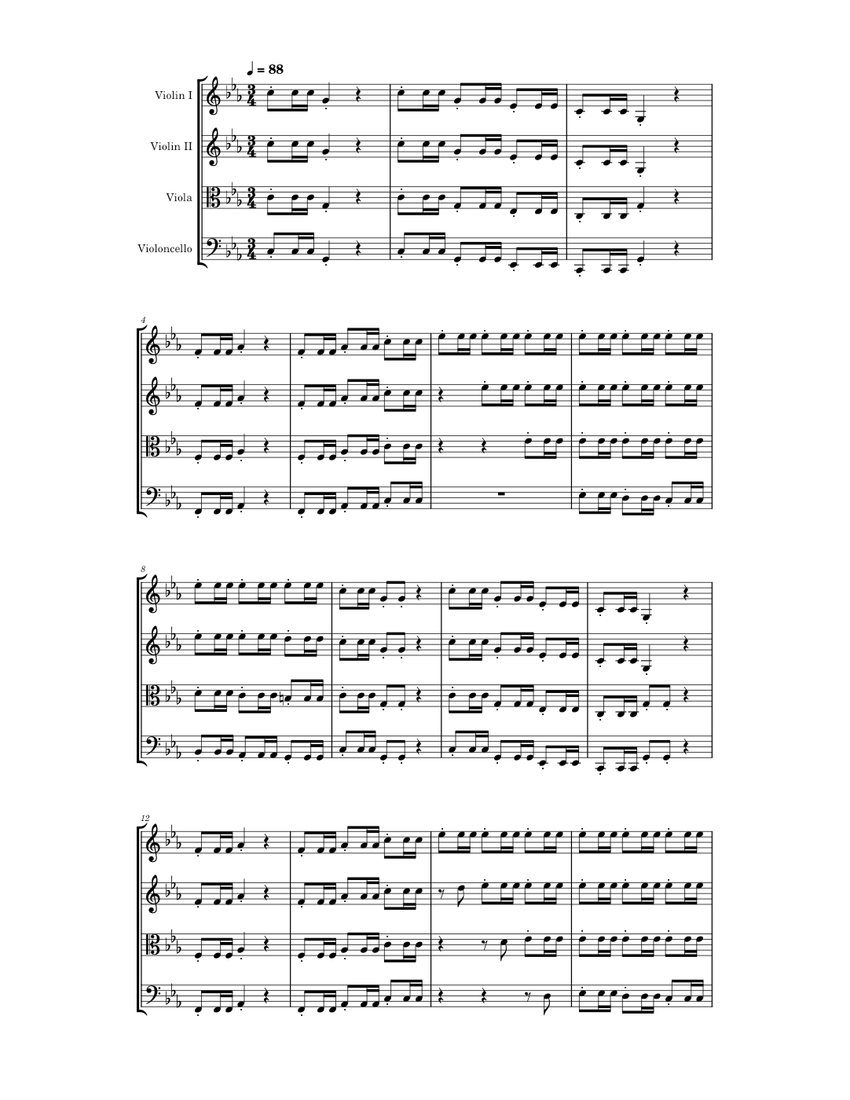 Violin Rythm Motivic Rhythm Study Sheet Music for Violin, Viola, Cello (String ...