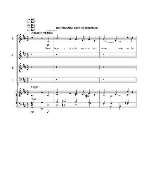 How beautiful upon the mountains - John Stainer
