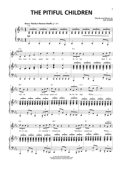 The Pitiful Children (from Be More Chill) - Joe Iconis (Piano Vocal)