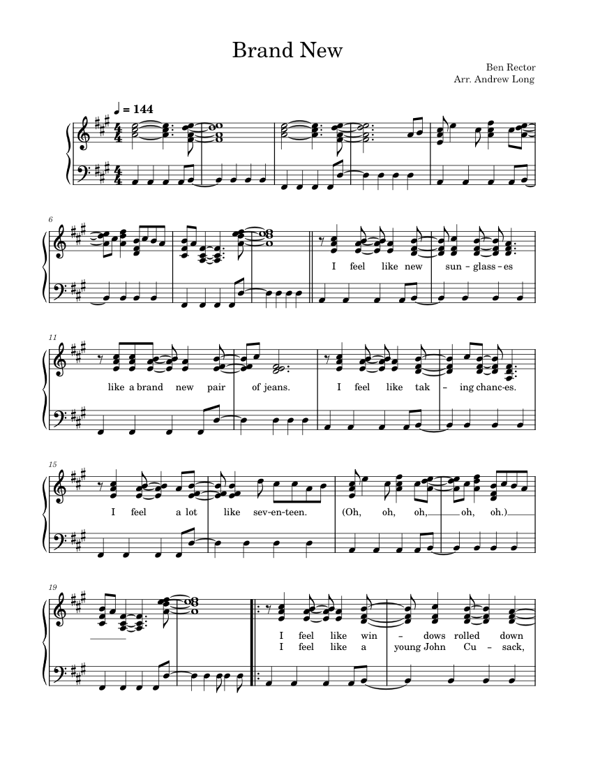Brand New Sheet Music for Piano (Piano-Voice) | MuseScore.com