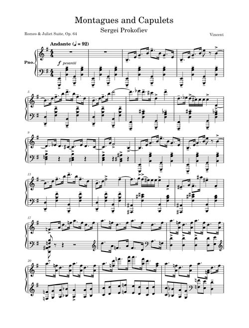 Prokofiev - Montagues and Capulets