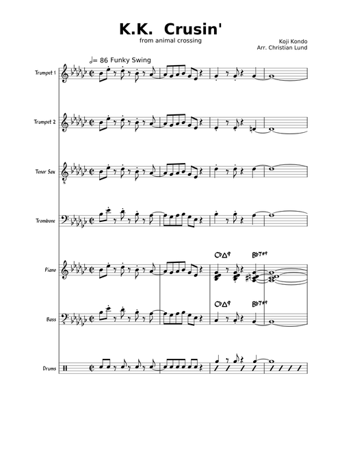 K.K. Cruisin' – Koji Kondo | Combo Arrangement