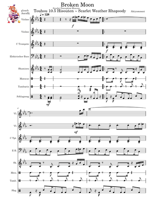 Broken Moon - Touhou 10.5 (violin duet)