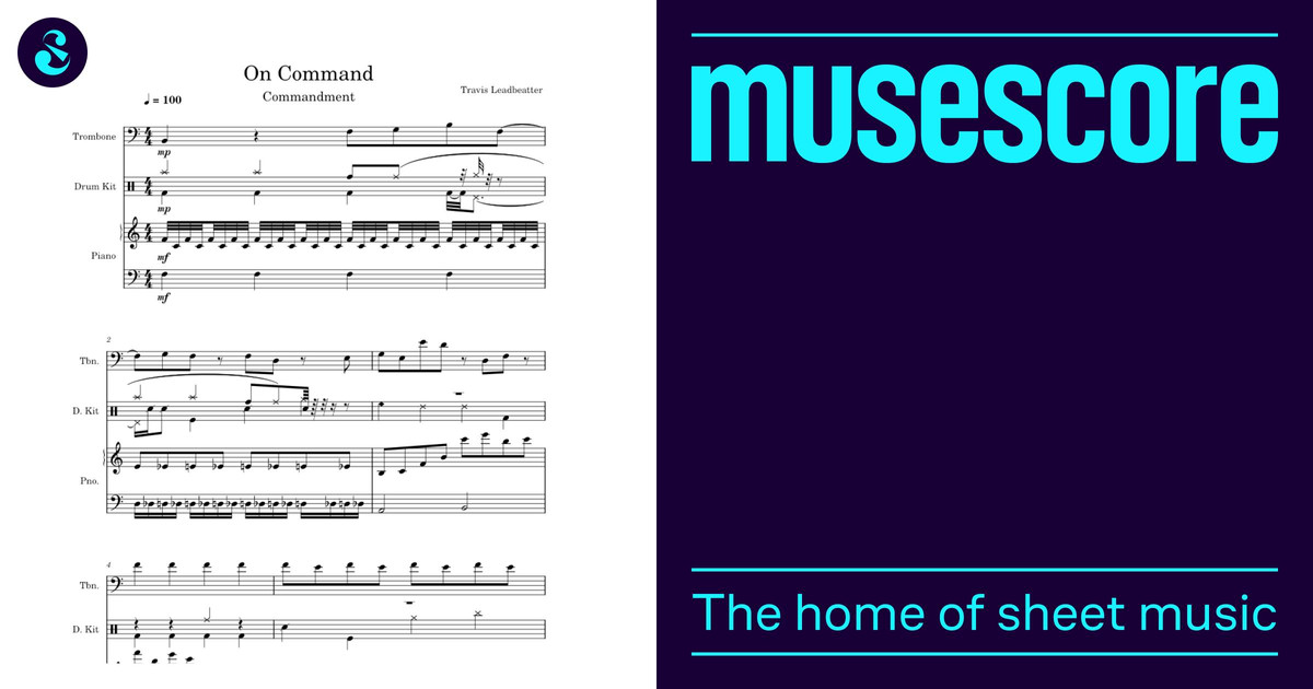 On Command Sheet Music for Piano, Trombone, Drum group (Mixed Trio ...