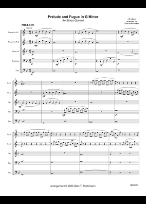 Fugue No. 16 BWV 885 in G Minor Sheet Music for Piano (Solo