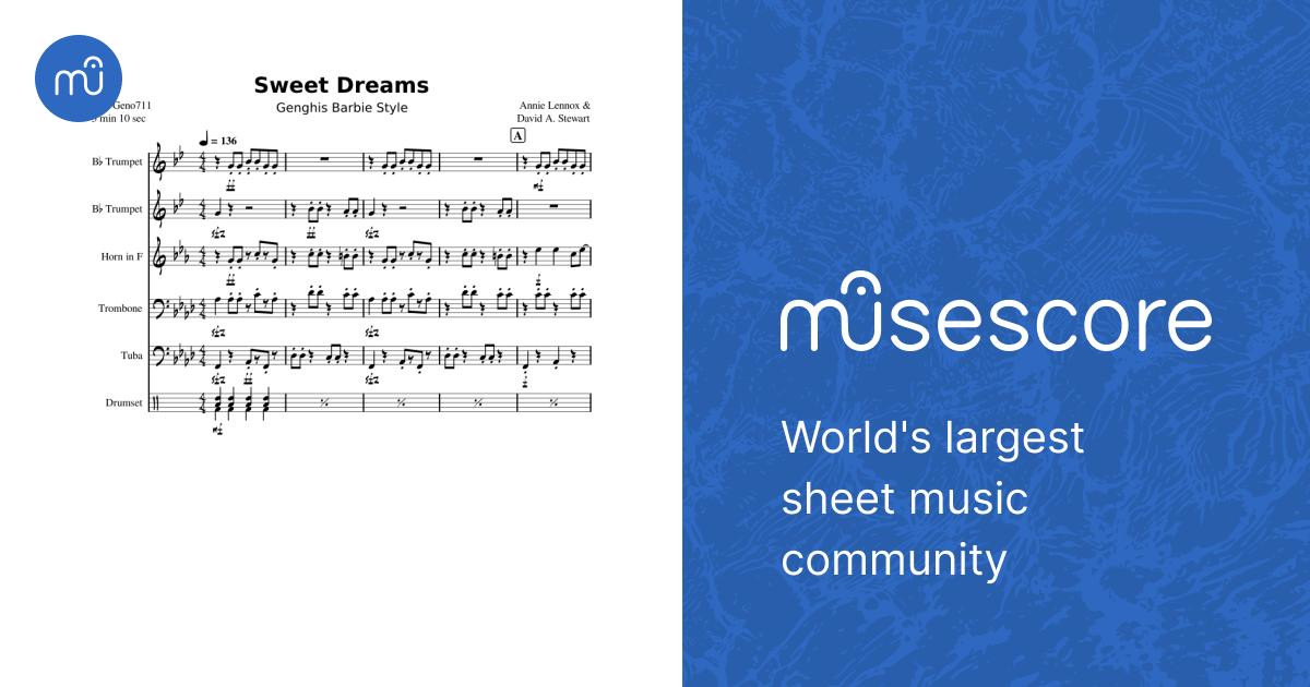 Sweet Dreams Sheet Music for Trombone, Tuba, French horn, Drum