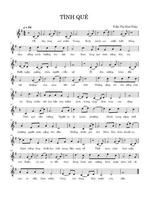 TÌNH QUÊ – Tran Thi Nhu Thuy