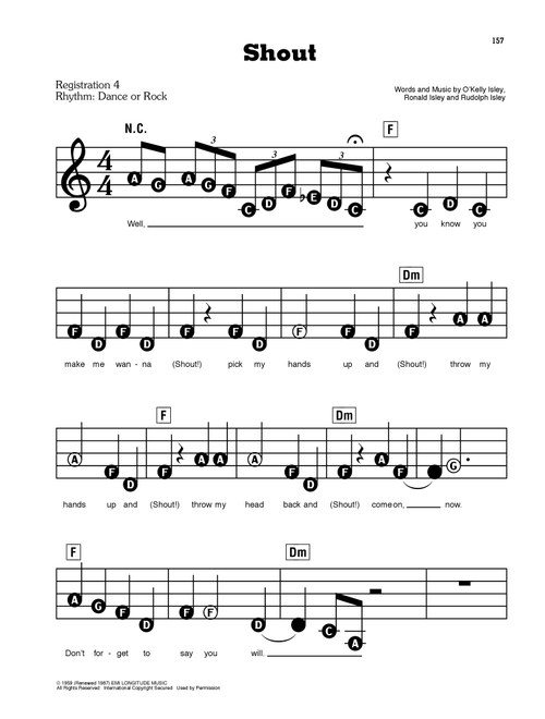 Shout - The Isley Brothers (E-Z Play Today)