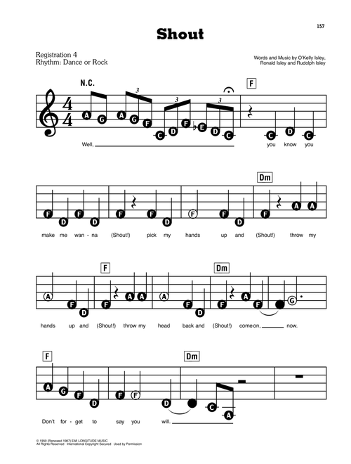 Shout - The Isley Brothers (E-Z Play Today)