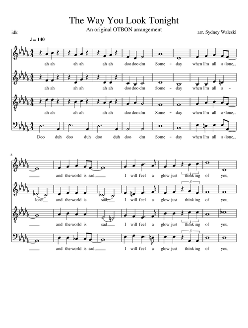 The way you look tonight - Jerome Kern
