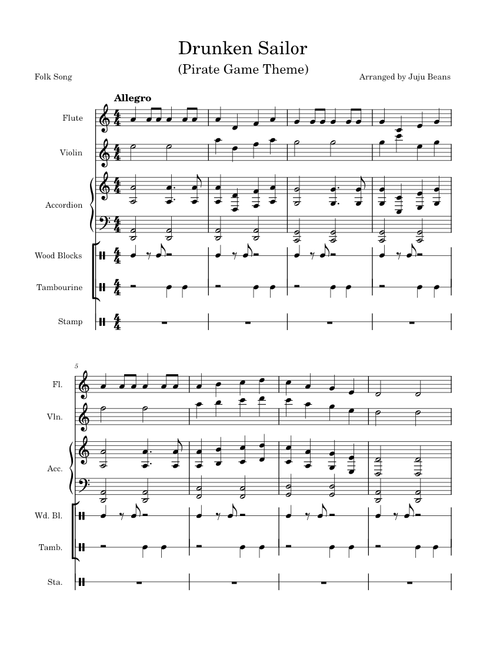 Drunken sailor – Misc Traditional