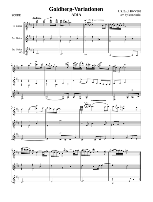 Goldberg-Variationen aria