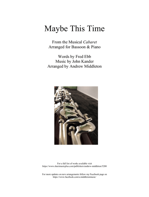 Maybe This Time (Arr. Andrew Middleton) - John Kander (Small Ensemble)