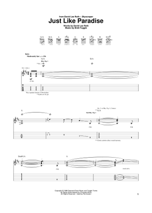 Play Official version of Tobacco Road Sheet Music by David Lee Roth, The  Nashville Teens for Guitar