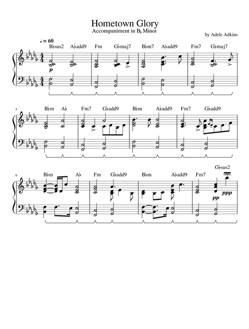 Hometown Glory | Adele | Piano