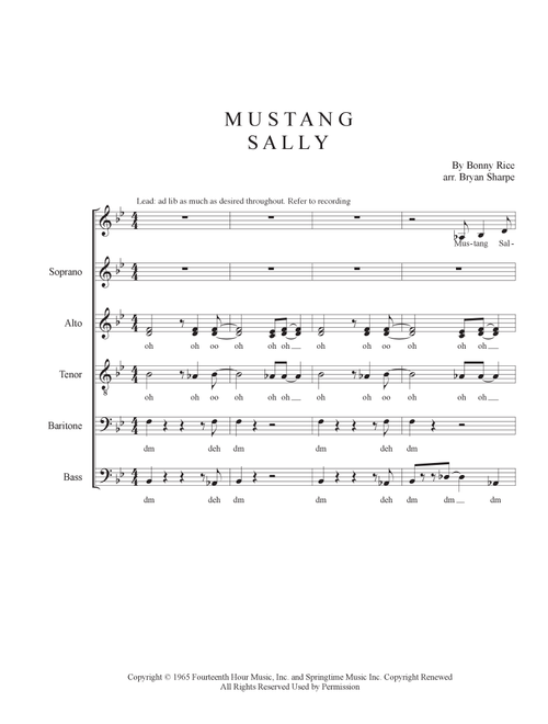 Mustang Sally (Arr. Bryan Sharpe) - Buddy Guy (Choral, SATB)