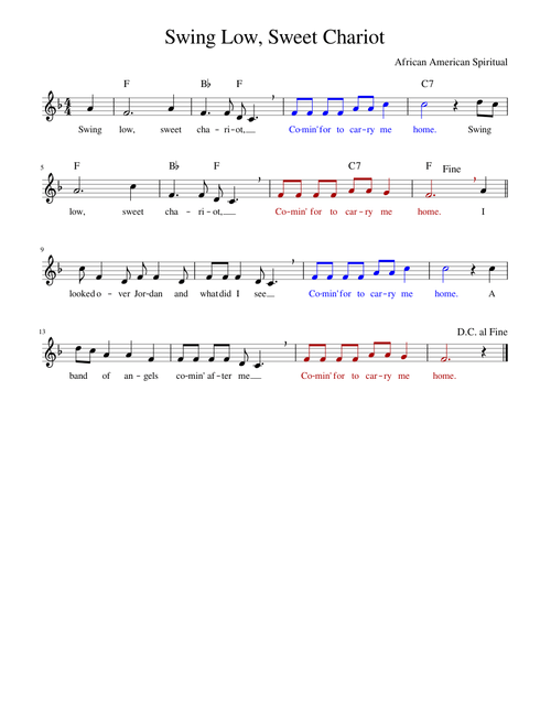 Swing Low Sweet Chariot