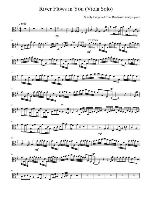 River flows in you viola