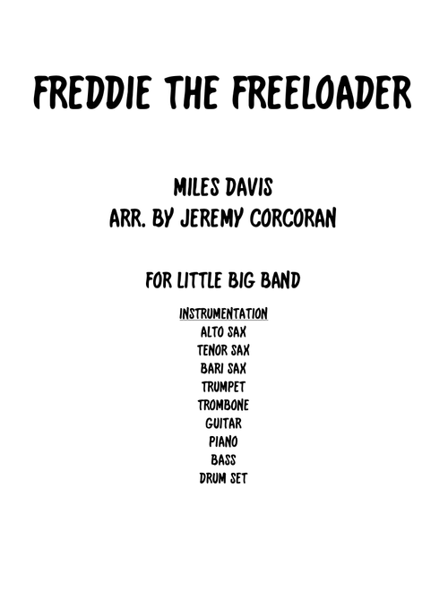 Freddie Freeloader (Arr. Jeremy Corcoran) - Miles Davis (Large Ensemble)
