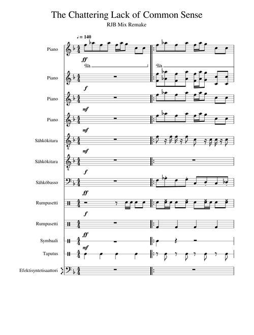 Chattering Lack of Common Sense - Arrange Remake