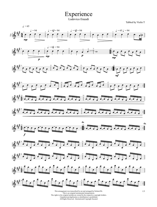 Experience - Lüdovico Enaudi (Violin Solo)