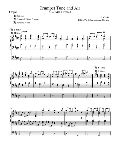 Trumpet Tune and Air (for organ)
