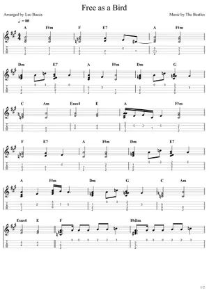 Play Official version of Free as a bird Sheet Music by The Beatles Play Official version of Free as a bird Sheet Music by The Beatles