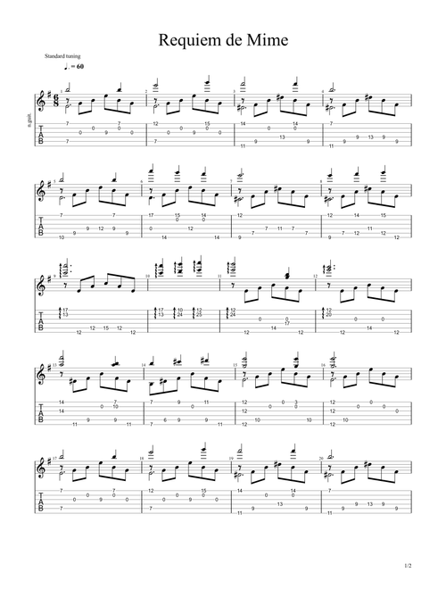 Mime's Requiem (Arr. Pierre Medina) - Seiji Yokoyama (Solo Guitar)