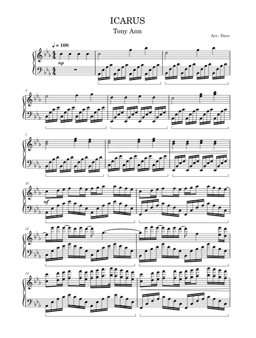 dave2f | Free sheet music | Download PDF or print on MuseScore.com