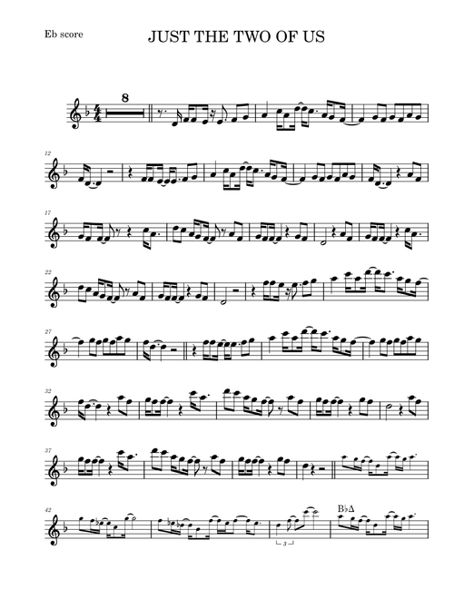 JUST THE TWO OF US - Alto Sax
