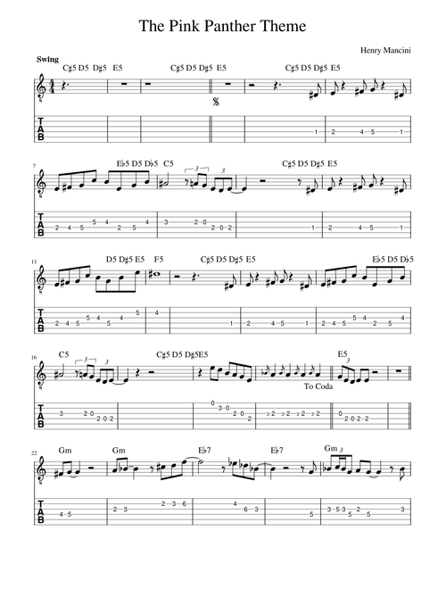The Pink Panther Theme