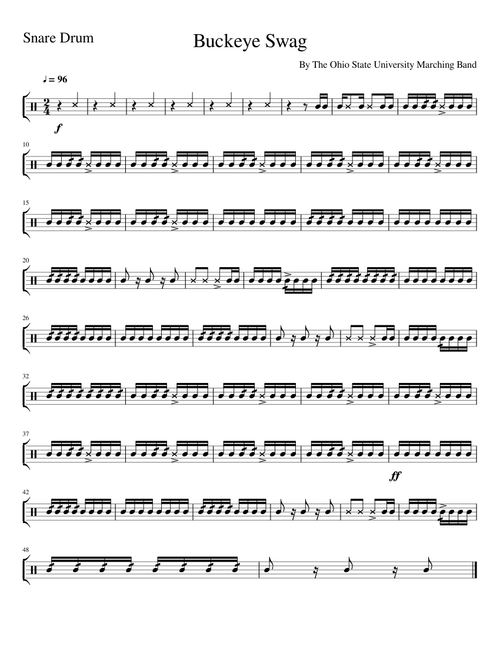 Buckeye Swag Snare Drum