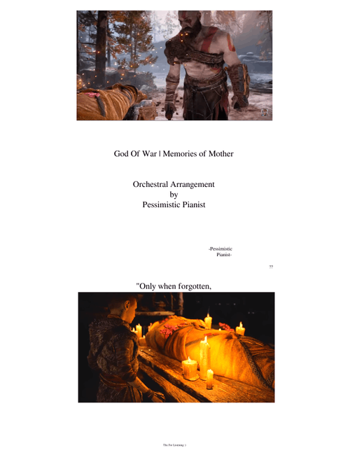 | God of War | Memories of Mother | Orchestral Arrangement |