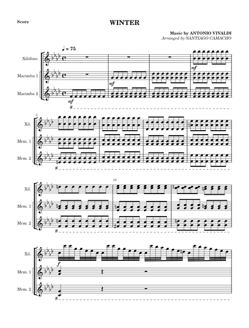 The Four Seasons - Winter (percussion ensemble)