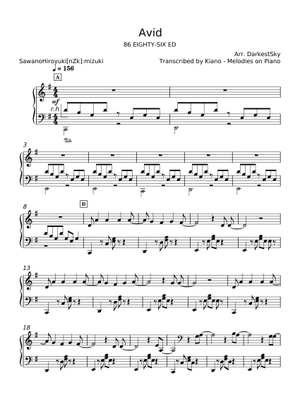 Avid – SawanoHiroyuki[nZk]:mizuki Piano Eightysix-one / AVID