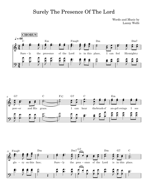 Surely The Presence Of The Lord Is In This Place - The Lanny Wolfe Trio