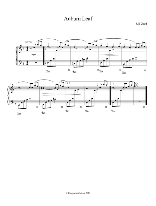 Auburn Leaf (piano solo) - Bob Good (Piano Solo)
