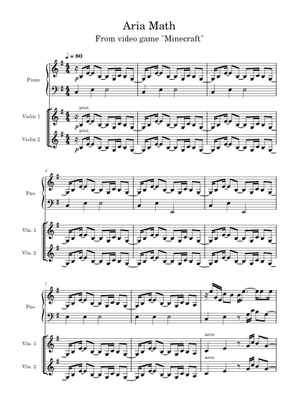 Play Official version of Aria Math (from Minecraft) Sheet Music by C418 ...